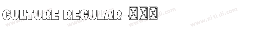 Culture Regular字体转换